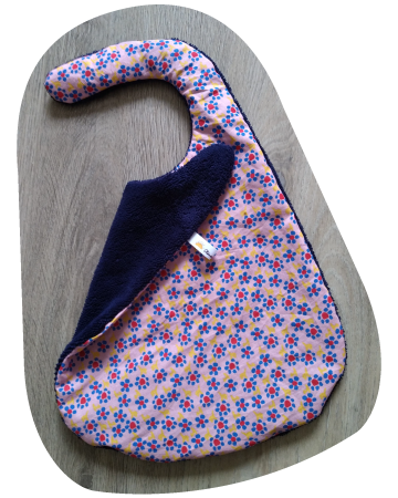 Bavoir bébé tissu fleuri