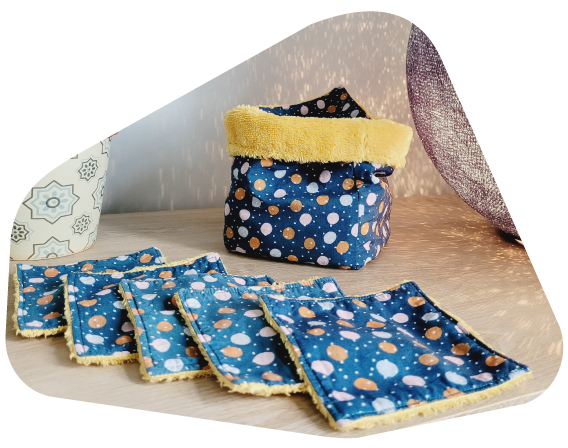 Lingettes en tissu faits main