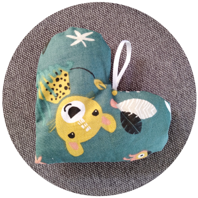 Sachet lavande en tissu imprimé lion