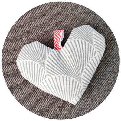 Sachet lavande en tissu imprimé coquillage